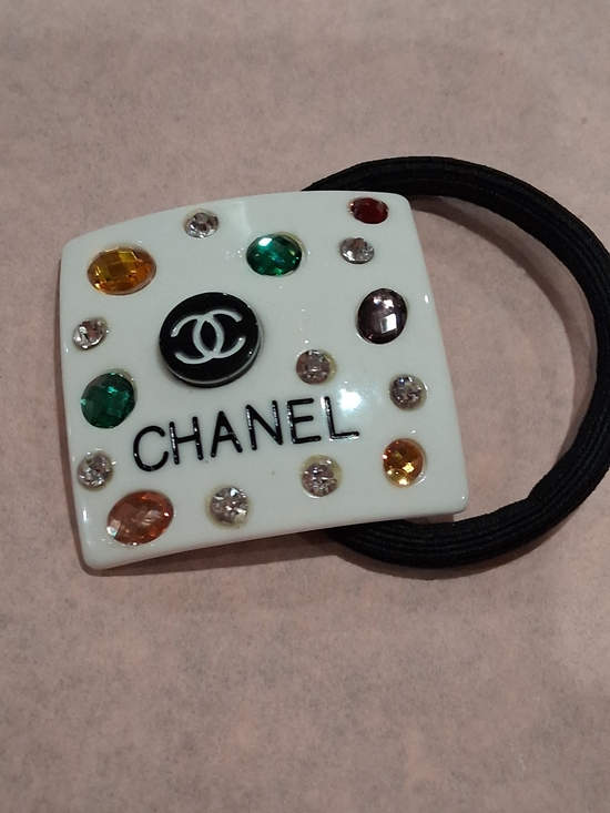 Chanel GWP Accessories - RARE CHANEL GWP White Jeweled Hair Tie.